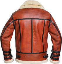 Load image into Gallery viewer, Men’s Aviator Bomber Leather Jacket
