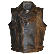 Load image into Gallery viewer, Harley Davidson Men's Motorcycle Knuckle Distressed biker Genuine leather Vest