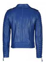 Load image into Gallery viewer, Men Motorcycle Café Racer Bomber Biker Genuine Leather Jacket