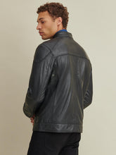 Load image into Gallery viewer, Leather Jacket with Shoulder Patches MOTORCYCLE
