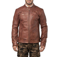 Load image into Gallery viewer, Royal Enfield Spirit Leather Jacket For Men's Tan