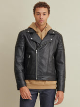 Load image into Gallery viewer, Asymmetrical Leather Jacket