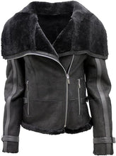 Load image into Gallery viewer, Women's Aviator Leather Jacket
