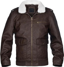 Load image into Gallery viewer, Mens Aviators Leather Jacket

