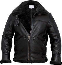 Load image into Gallery viewer, Men Aviator Jacket Winter Black
