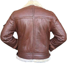 Load image into Gallery viewer, Aviator Pilot Fur Bomber Leather Jacket
