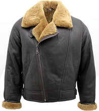 Load image into Gallery viewer, Mens Bomber Aviator Leather Jacket
