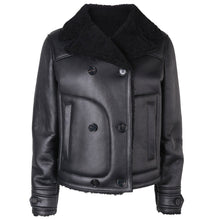 Load image into Gallery viewer, Aviator Leather Jacket For Ladies
