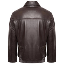 Load image into Gallery viewer, Classic Genuine Brown Leather Jacket For Men's
