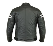 Load image into Gallery viewer, Mens Fashion Leather Motorcycle motorbike Jacket with Armour
