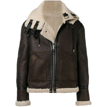 Load image into Gallery viewer, Women Leather Jacket winter fur coat
