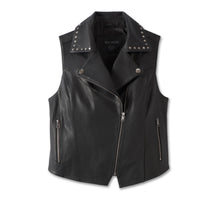 Load image into Gallery viewer, Women's Classic Eagle Studded Leather Vest
