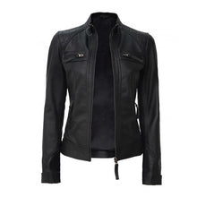 Load image into Gallery viewer, Studded Real Leather Wind proof Light Weight Casual Jacket
