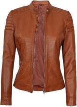 Load image into Gallery viewer, Stylish Real Lambskin Leather Jackets for Women
