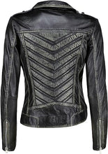 Load image into Gallery viewer, Biker Style Vintage Leather Jacket Women

