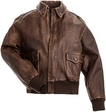 Load image into Gallery viewer, Distressed Brown Leather Jacket Men
