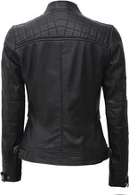 Load image into Gallery viewer, Cafe Racer Slim Fit Stand Collar Womens Motorcycle Jackets

