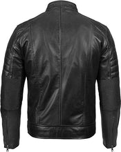 Load image into Gallery viewer, Real Lambskin Leather Biker Motorcycle Jackets For Mens
