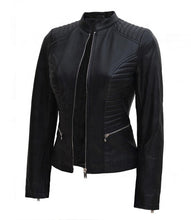 Load image into Gallery viewer, Studded Real Leather Wind proof Light Weight Casual Jacket
