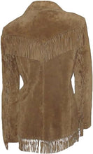 Load image into Gallery viewer, Women's Cowgirl Suede Leather Fringed Coat
