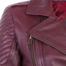 Load image into Gallery viewer, Women's Real Genuine Leather Jacket Slim Fit Zip Up Biker Flight Coat Cafe Racer
