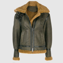 Load image into Gallery viewer, Women Leather Jacket winter fur coat

