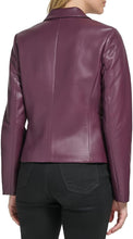 Load image into Gallery viewer, Women Maroon Leather Blazer
