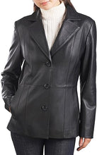 Load image into Gallery viewer, Women Crystal Leather Blazer
