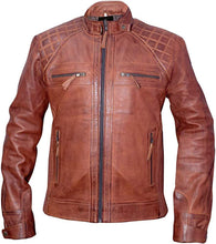 Load image into Gallery viewer, Ride Leather Jacket For Men Vintage Biker Jacket Motorcycle Vintage Jacket
