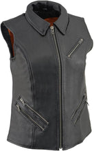 Load image into Gallery viewer, Women’s Black Leather Vest
