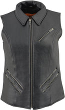 Load image into Gallery viewer, Women’s Black Leather Vest
