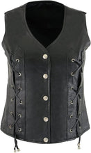Load image into Gallery viewer, Ladies Black Leather Vest
