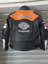 Load image into Gallery viewer, Harley Davidson men's jacket 5XL black orange vents zip bar Switchback

