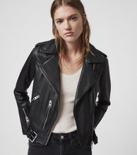 Load image into Gallery viewer, Women Black Genuine Leather Jacket Real Leather Jacket Soft Lambskin Biker Short Jacket
