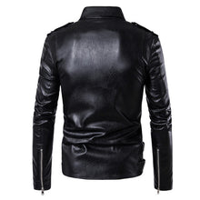 Load image into Gallery viewer, Spring Zipper Punk Jacket Motorcycle Genuine Leather Jacket Men
