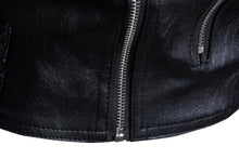 Load image into Gallery viewer, 2020 Fashion Wholesale Multi Zipper Black Collar Men Motorcycle Leather Jacket
