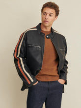 Load image into Gallery viewer, Big &amp; Tall Motorcycle Faux-Leather Jacket
