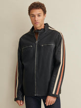 Load image into Gallery viewer, Big &amp; Tall Motorcycle Faux-Leather Jacket
