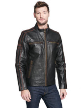 Load image into Gallery viewer, Big &amp; Tall Antique Leather Cycle Jacket
